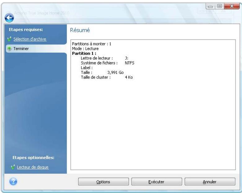ACRONIS TRUE IMAGE HOME 2010 - Monter une image - 3