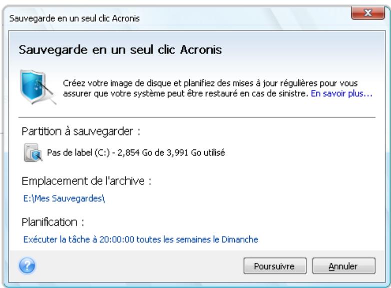 ACRONIS TRUE IMAGE HOME 2010 - Acronis One-click Backup - 1
