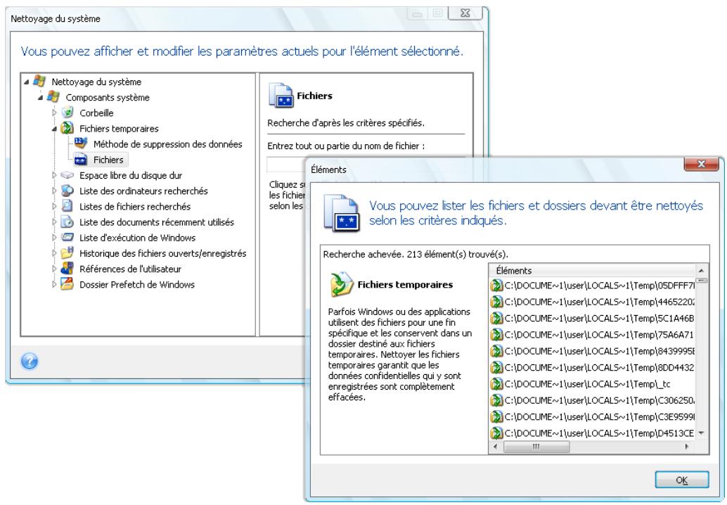 ACRONIS TRUE IMAGE HOME 2010 - Paramètre « Fichiers - 1
