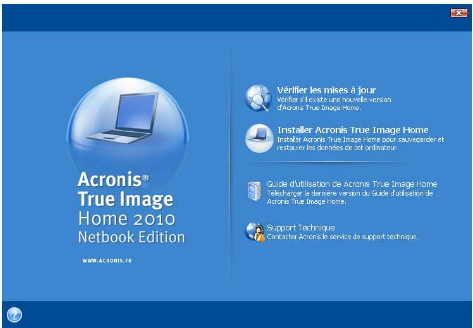 ACRONIS TRUE IMAGE HOME 2010 - Installation d'Acronis True Image Home 2010 Netbook Edition - 1