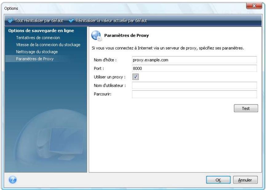 ACRONIS TRUE IMAGE HOME 2010 - Paramètres de proxy - 1