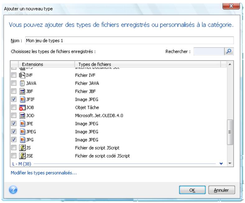 ACRONIS TRUE IMAGE HOME 2010 - Création d'une catégorie de données personnalisée pour les sauvegardes - 1