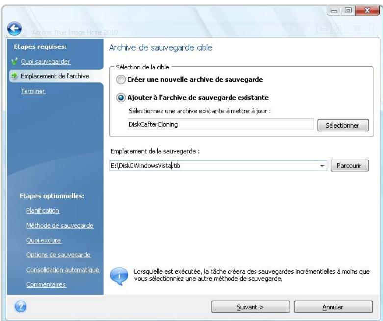 ACRONIS TRUE IMAGE HOME 2010 - Archiver sur divers emplacements - 4
