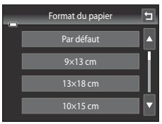 NIKON COOLPIX S4200 - Sélectionnez le format de papier voulu sur l'écran tactile. - 1