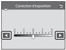 NIKON COOLPIX S4200 - Touchez ou pour modifier la valeur de correction d'exposition. - 1