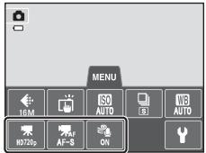 NIKON COOLPIX S4200 - Modification des réglages de l'enregistrement video (menu video) - 1