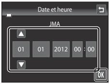 NIKON COOLPIX S4200 - Modifie la date et l'heure, puis touchez OK. - 1