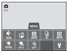 NIKON COOLPIX S4200 - Options disponibles dans le menu prise de vue automatique - 1