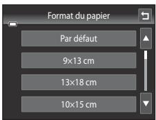 NIKON COOLPIX S4200 - Sélectionnez le format de papier voulu sur l'écran tactile. - 1