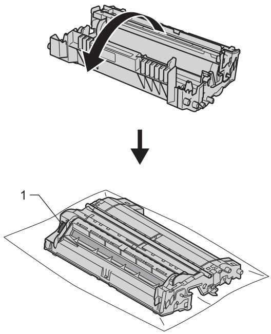 BROTHER HL5440D - Abaissez le levier de verrouillage vert et sortez la cartouche de toner du tambour. - 3