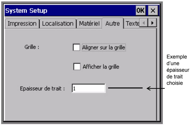 BRADY GLOBALMARK - Définition des options de l'onglet Autre - 1