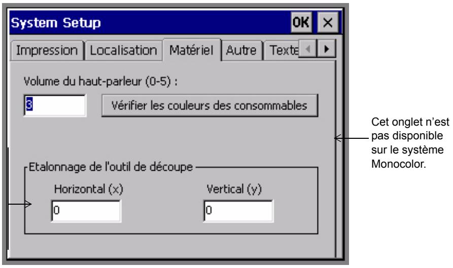 BRADY GLOBALMARK - Définition des options de l'onglet Matériel - 1