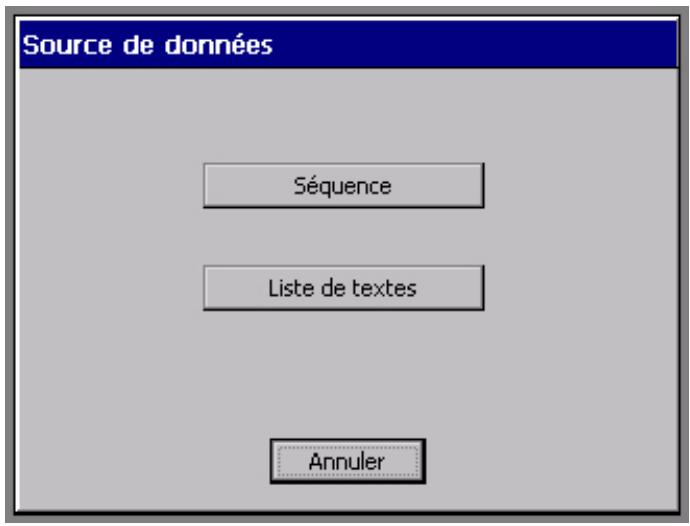 BRADY GLOBALMARK - Sélection d'une source de données - 1