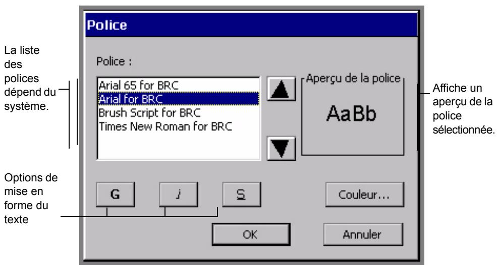 BRADY GLOBALMARK - Pour selectionner une police - 1