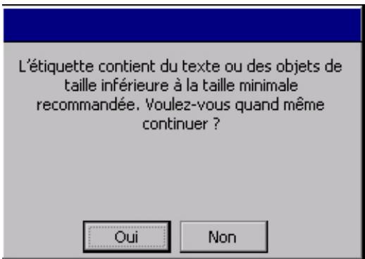 BRADY GLOBALMARK - Taille minimale de découpe - 1