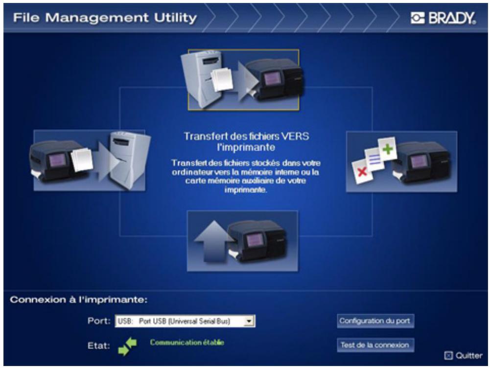 BRADY GLOBALMARK - Menu principal de File Management Utility - 1