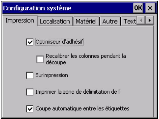 BRADY GLOBALMARK - Pour définir les options d'impression à partir de l'écran Menu principal - 1