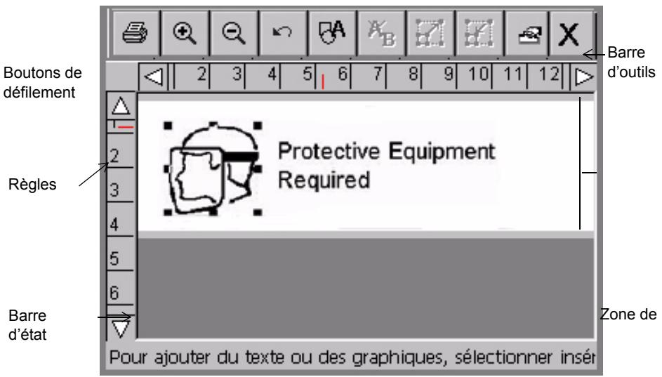 BRADY GLOBALMARK - Utilisation de la fenêtre Editeur - 1