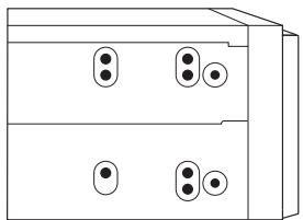 PIONEER FH-X700BT - Bei Anbringen mithilfe der Schraubenlocher auf beiden Seiten der Einheit - 1