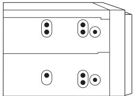 PIONEER FH-X700BT - Installazione utilizzando i fori delle viti ai lati dell'unità - 1