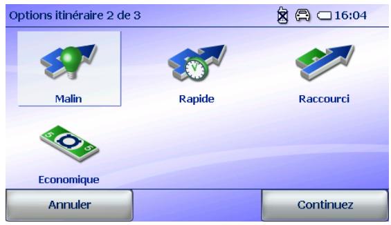 FALK NAVIGATOR 10 - Selectionner une option d'itinéraire - 1