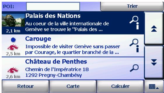 FALK NAVIGATOR 10 - Saisie de destination par sélection d'une destination spéciale (POI) - 4