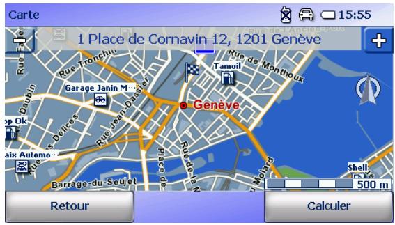 FALK NAVIGATOR 10 - Saisie de destination par la seLECTION sur l'aperçu de la carte - 1
