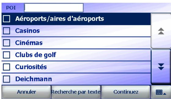 FALK NAVIGATOR 10 - Saisie de destination par sélection d'une destination spéciale (POI) - 2