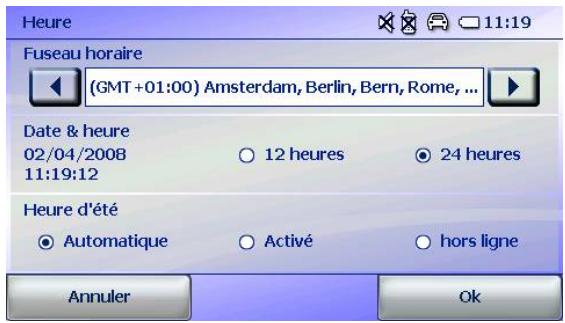 FALK NAVIGATOR 10 - Date et heures - 2