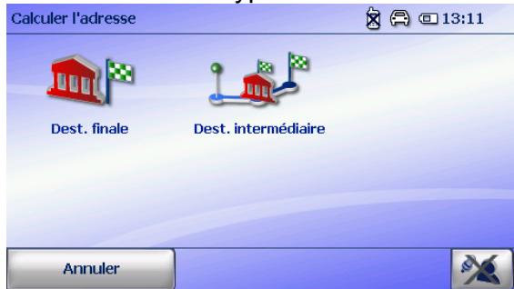 FALK NAVIGATOR 10 - Saisie de destination en tant que destination intermédiaire - 1