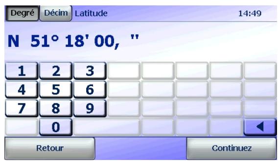 FALK NAVIGATOR 10 - Saisie de destination à coordonnées géographiques - 1