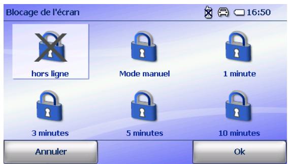 FALK NAVIGATOR 10 - Activation du verrouillage d'écran - 1