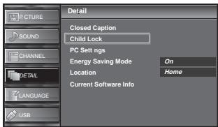 SYLVANIA LC427SSX - Use [Cursor / ] to select "Child Lock", then press [ENTER]. - 2