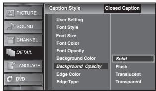 SYLVANIA LD195SSX - Background Opacity - 1