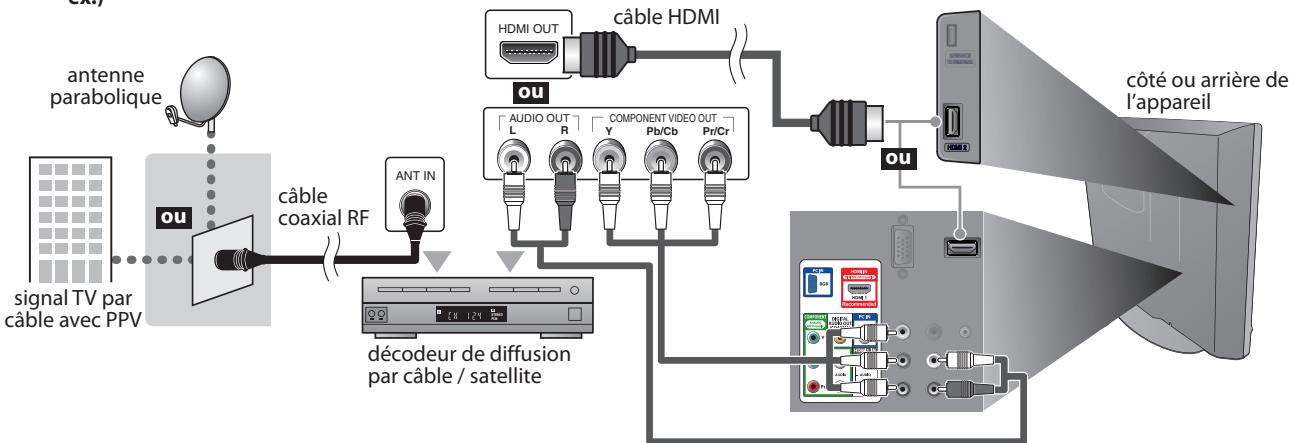 SYLVANIA LD195SSX - Connexion à un Decodeur de Diffusion par Câble / Satellite - 1