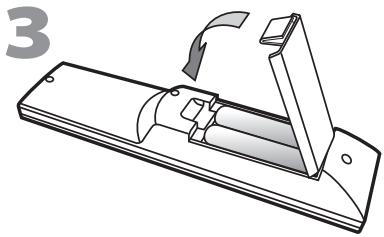 SYLVANIA LD195SSX - Instalación de las Pilas - 3