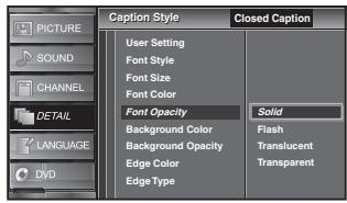 SYLVANIA LD195SSX - Font Opacity - 1