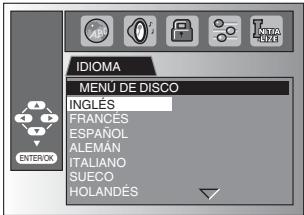 SYLVANIA LD320SSX - Ajuste de Idioma en DVD - 14