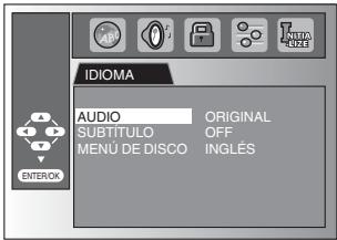 SYLVANIA LD320SSX - Ajuste de Idioma en DVD - 8