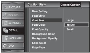 SYLVANIA LD320SSX - Font Size - 1