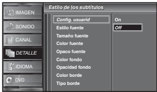 SYLVANIA LD320SSX - Utilice [Cursor ▲/▼] para seleccionar "On", y luego presione [ENTER]. - 2