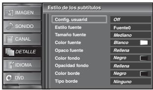SYLVANIA LD320SSX - Utilice [Cursor ▲/▼] para seleccionar "Config. Usuarid", y luego presione [ENTER]. - 2