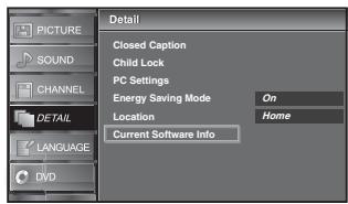 SYLVANIA LD320SSX - Current Software Info - 5