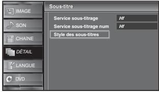 SYLVANIA LD320SSX - Utilisez [Curseur ▲/▼] pour sélectionner "Style des sous-titres", puis appuyez sur [ENTER]. - 2