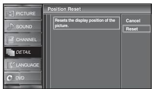 SYLVANIA LD320SSX - Position Reset - 2