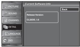 SYLVANIA LD320SSX - Current Software Info - 6
