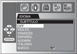 SYLVANIA LD320SSX - Ajuste de Idioma en DVD - 12