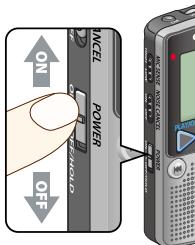 OLYMPUS DP-20 - Couper l'alimentation: - 1