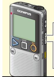 OLYMPUS DP-20 - Changer la vitesse de lecture - 1