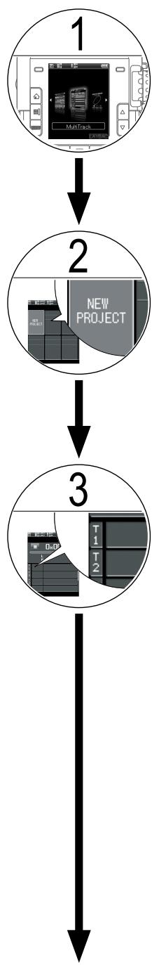 OLYMPUS LS-20 - Procedure de creation d'un projet multipiste - 3